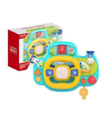 Interactive steering wheel for children (blue) Huanger HE0541