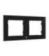 Switch frame double Shelly (black)