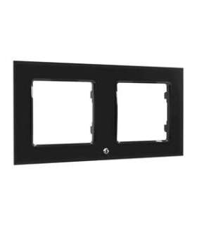 Switch frame double Shelly (black)