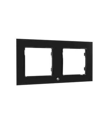 Switch frame double Shelly (black)