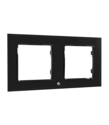 Switch frame double Shelly (black)