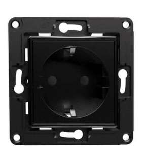 Shelly wall socket (black)