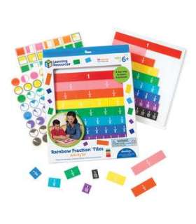 Rainbow Fraction Tiles With Tray Learning Resources LER 0615