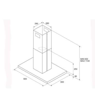 Hood ELICA SPOT PLUS ISLAND IX/A/90