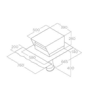 Hood accessory ELICA GME external motor for INCLINED ROOF