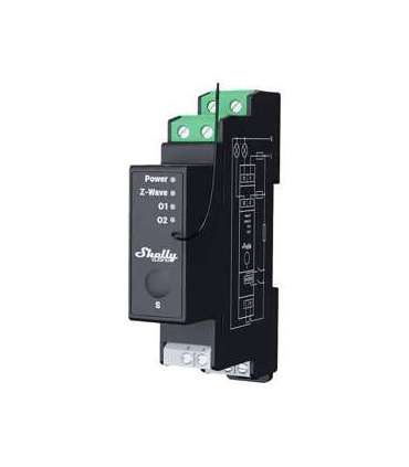 2-channel DIN rail relay with energy measurement Shelly Qubino Pro 2PM