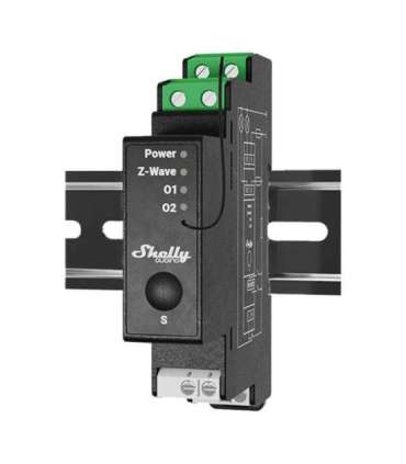 2-channel DIN rail relay with energy measurement Shelly Qubino Pro 2PM