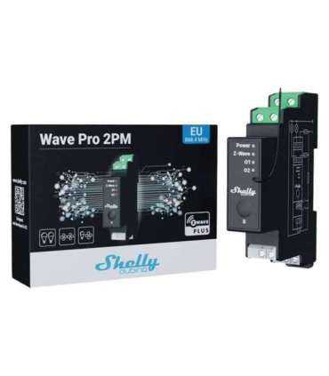 2-channel DIN rail relay with energy measurement Shelly Qubino Pro 2PM