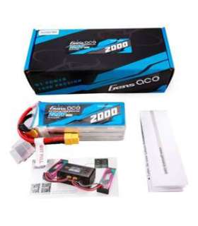 Gens ace 2000mAh 22.8V 60C 6S1P High Voltage Lipo Battery Pack with XT60 Plug