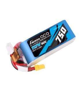 Gens Ace 750mAH 11.1V 60C 3S1P Lipo battery with XT30 connector
