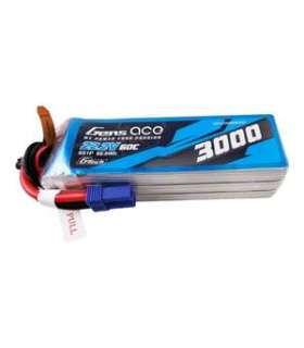 Gens ace G-Tech 3000mAh 22.2V 60C 6S1P Lipo Battery Pack with EC5 plug