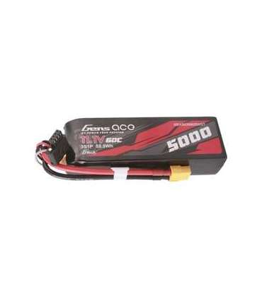 Gens ace G-Tech 5000mAh 11.1V 60C 3S1P Short-Size Lipo With XT60 Plug