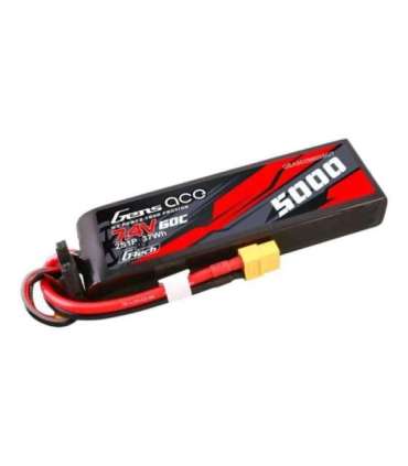 Gens ace G-Tech 5000mAh 7.4V 60C 2S1P Lipo PC material case with XT60 Plug