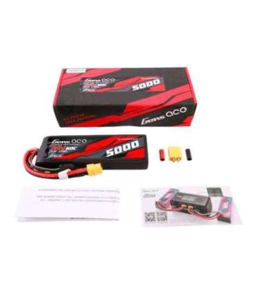 Gens ace G-Tech 5000mAh 7.4V 60C 2S1P Lipo PC material case with XT60 Plug