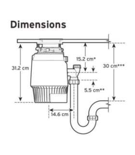 Food waste disposer ISE EVOLUTION PLUS 750EC