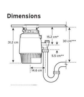 Food waste disposer ISE EVOLUTION PLUS 1000EC