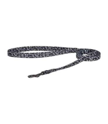 Dogness walking set leash+harness for dog (black and white)