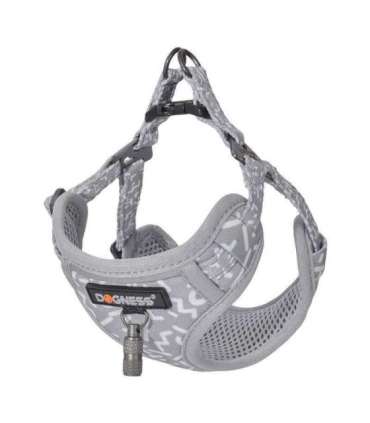 Dogness walking set leash+harness for dog (light gray)