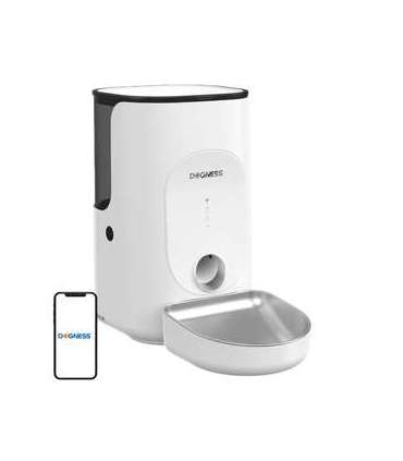 Dogness F16 WiFi 5G 4L smart food dispenser with stainless steel container (white)