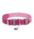 Classic Dog collar with QR code Waudog size M pink