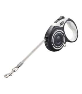 Dogness automatic leash with flashlight and bag container (gray)