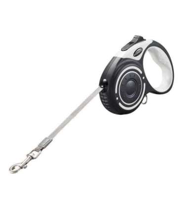 Dogness automatic leash with flashlight and bag container (gray)