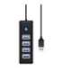 Orico Hub USB to 4x USB 3.0, 5 Gbps, 0.15m (Black)