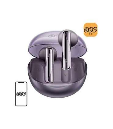 TWS QCY AilyBuds Clear T32 Headphones (purple)