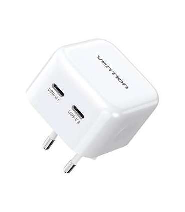 Vention FBPW0-EU USB(C+C) GaN (35W/35W) mains charger (white)
