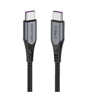 USB-C to USB-C 100W Vention TAHHD 5A 0.5m USB 3.1 Gen2 4K cable (gray)