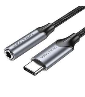Adapter Vention BGMHF USB-C M do 3.5mm Jack 1M (szary)