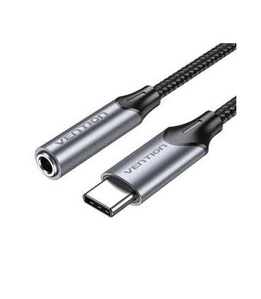 Adapter Vention BGMHF USB-C M do 3.5mm Jack 1M (szary)