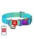 Nylon collar with QR code for Waudog gradient dog, blue , size XL