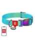 Nylon collar with QR code for Waudog gradient dog, blue , size XL