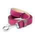 WAUDOG natural leather dog leash 20 mm wide, 122 cm long pink