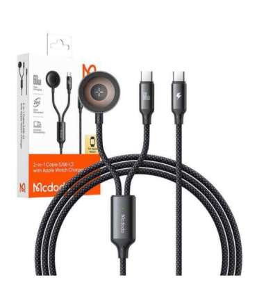 Mcdodo CA-2200 2-in-1 USB-C cable + Apple Watch charger, 60W, 1.2m