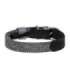 Dog collar made of natural leather and recycled material with QR code Waudog size S, width 15 mm, black