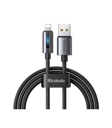 Mcdodo CA-5660 USB-A to Lightning cable with flashing light 1.2m (black)