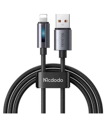 Mcdodo CA-5660 USB-A to Lightning cable with flashing light 1.2m (black)
