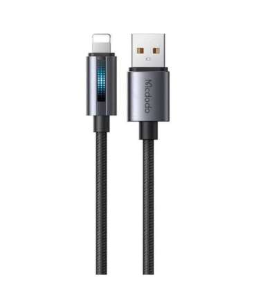 Mcdodo CA-5660 USB-A to Lightning cable with flashing light 1.2m (black)