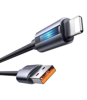 Mcdodo CA-5660 USB-A to Lightning cable with flashing light 1.2m (black)