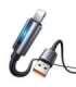 Mcdodo CA-5660 USB-A to Lightning cable with flashing light 1.2m (black)