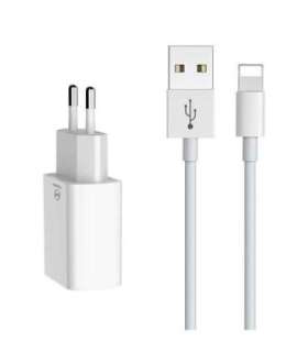 Dual USB charger Mcdodo CH-6720 (EU) Lightning 1m Travel set (white)