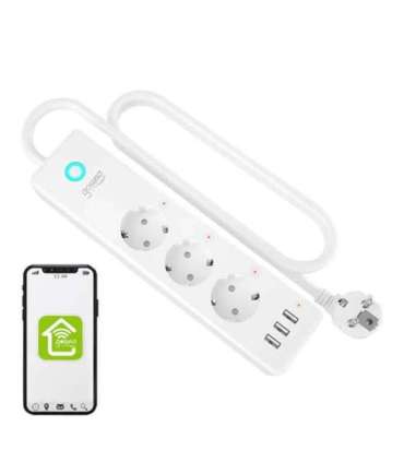 Gosund P1 PLUS smart WiFi power strip (4x AC schuko, 3x USB-A) Tuya