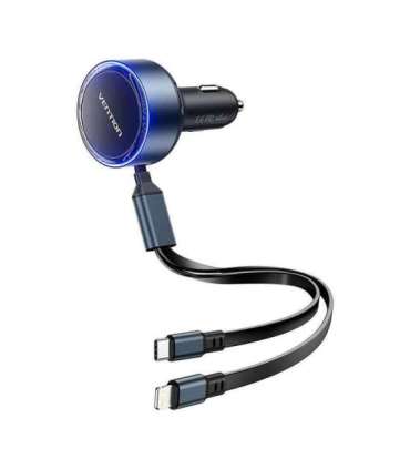 Vention FFOB0 USB-C car charger + USB-C/Lightning 30W cable