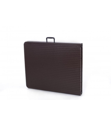 Folding table with a rattan design 183x76 cm