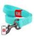 WAUDOG waterproof luminescent dog leash 25mm wide, 183 cm long turquoise