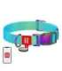 Nylon dog collar with QR code WAUDOG 15 mm wide, 25-35 cm long blue