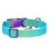Nylon dog collar with QR code WAUDOG 15 mm wide, 25-35 cm long blue