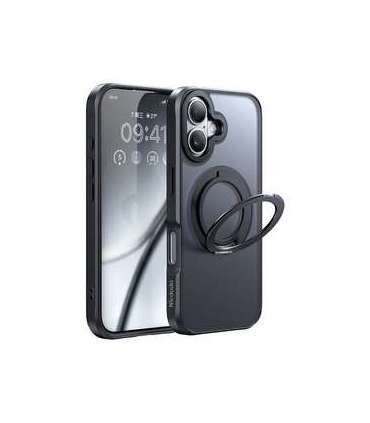 McDodo PC-4931 MagSafe case for iPhone 16 Plus with stand (black)